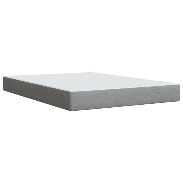 Boxspringbett mit Matratze Hellgrau 160 x 200 cm Stoff