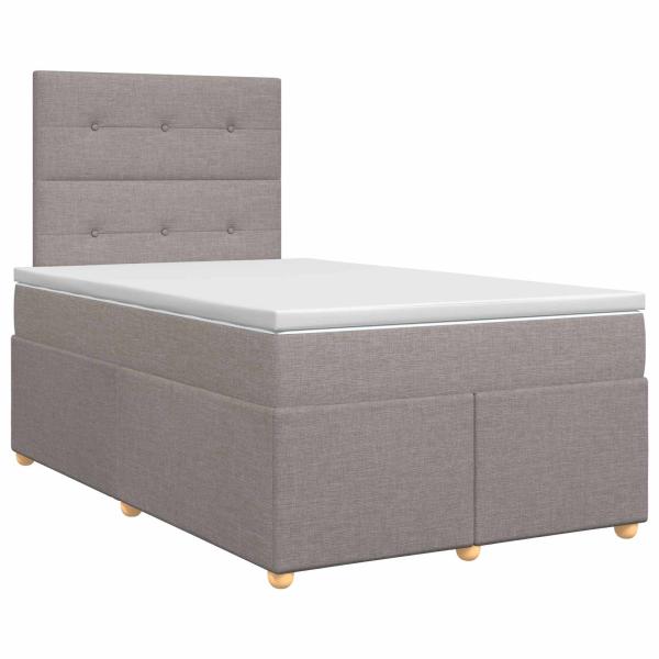 Boxspringbett mit Matratze Taupe 120 x 200 cm Stoff