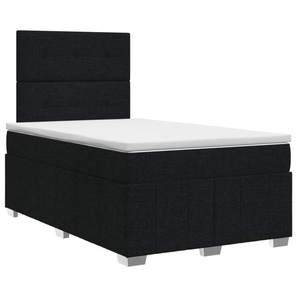 Boxspringbett mit Matratze Schwarz 120 x 190 cm Stoff