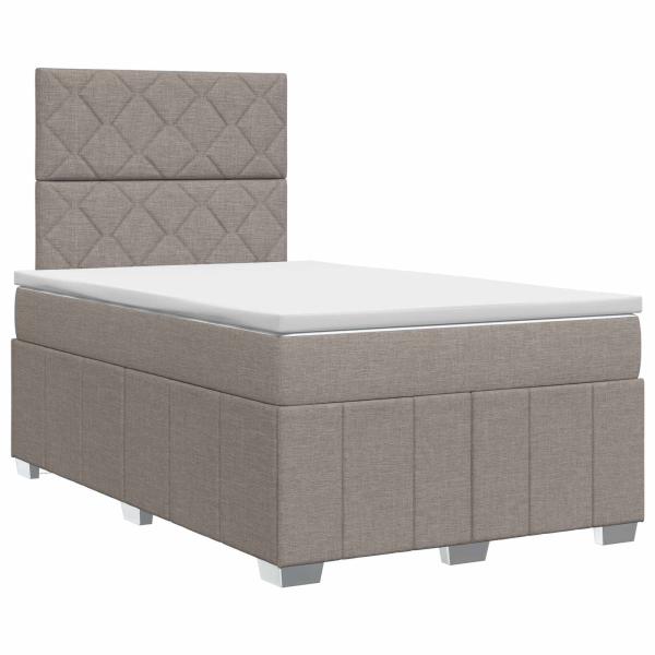 Boxspringbett mit Matratze Taupe 120 x 190 cm Stoff