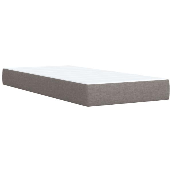 Boxspringbett mit Matratze Taupe 100 x 200 cm Stoff