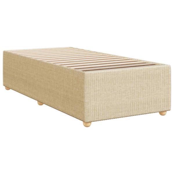 Boxspringbett mit Matratze Creme 100 x 200 cm Stoff
