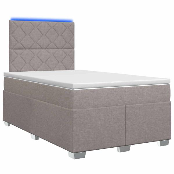 Boxspringbett mit Matratze Taupe 120 x 200 cm Stoff