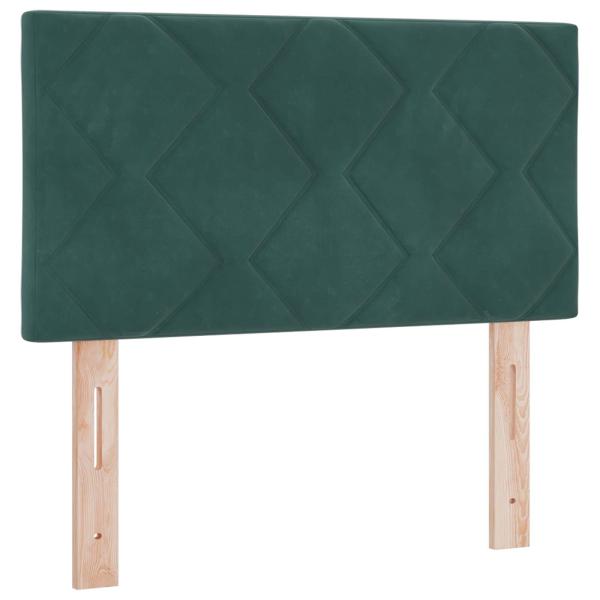 Ottoman Bett mit Matratze Dunkelgrün 80 x 200 cm Samt