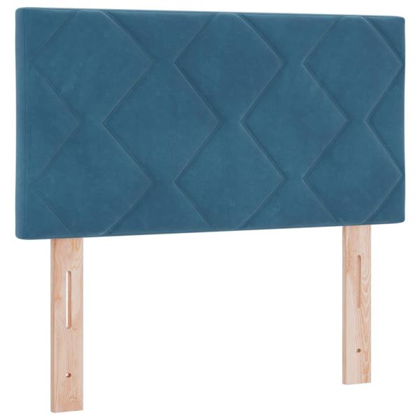 Ottoman-Bett mit Matratze und LED Dunkelblau 80 x 200 cm Samt