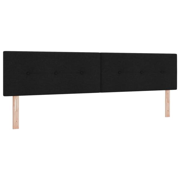 Ottoman-Bett mit Matratze und LED Schwarz 200 x 200 cm Stoff