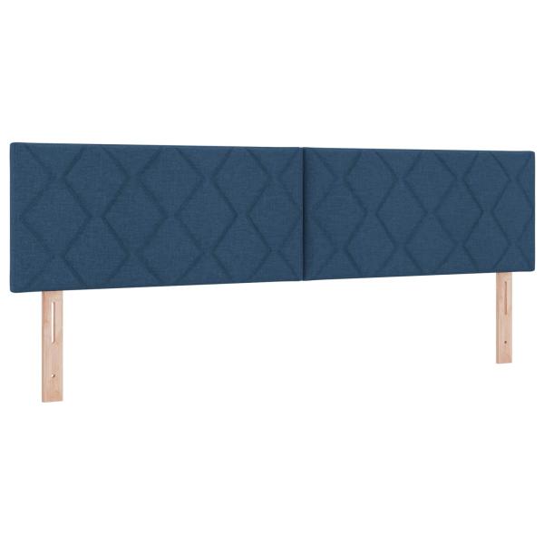 LED-Speicherbett mit Matratze Blau 180 x 200 cm Stoff