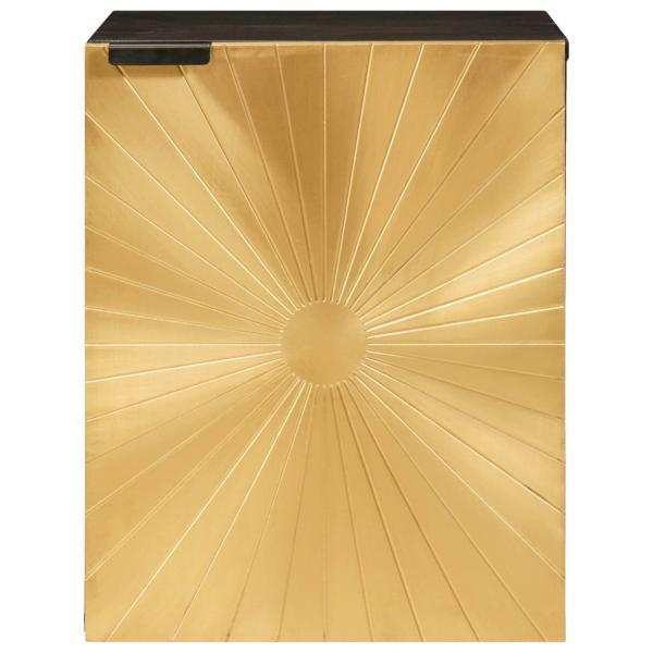Badezimmerschrank mit Regal Schwarz und Gold 38 x 33 x 48 cm
