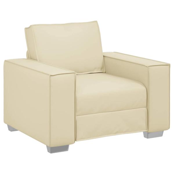 Sofa-Sessel Creme 100 cm Kunstleder