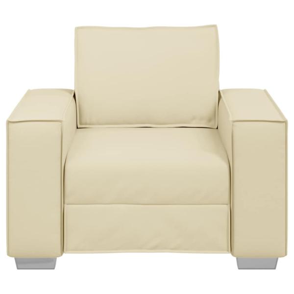 Sofa-Sessel Creme 100 cm Kunstleder