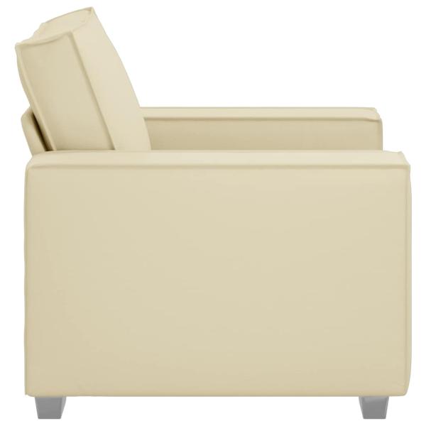 Sofa-Sessel Creme 100 cm Kunstleder