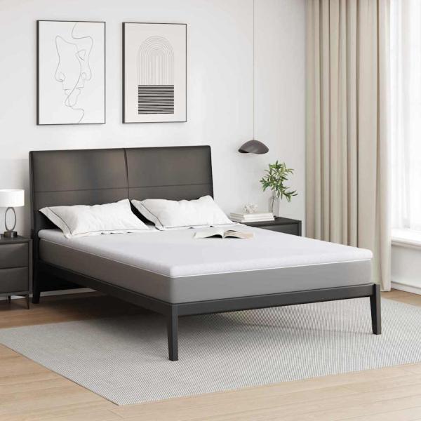 ARDEBO.de - Matratzenauflage Weiß 160 x 200 cm Jacquard Stoff
