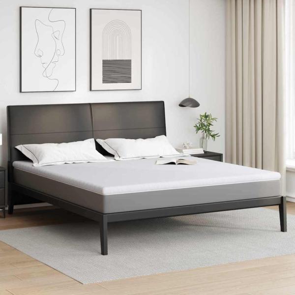 ARDEBO.de - Matratzenauflage Weiß 180 x 200 cm Jacquard Stoff