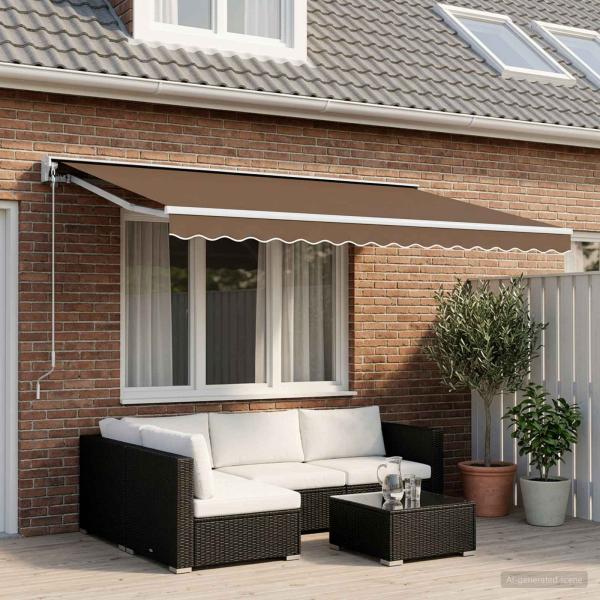 ARDEBO.de - Ersatzvolant für Markise für 6 m Beige Polyester