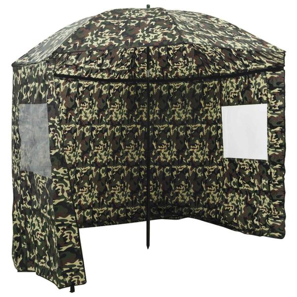ARDEBO.de - Angel-Regenschirm 290 x 225 cm Oxford-Polyester Tarnung