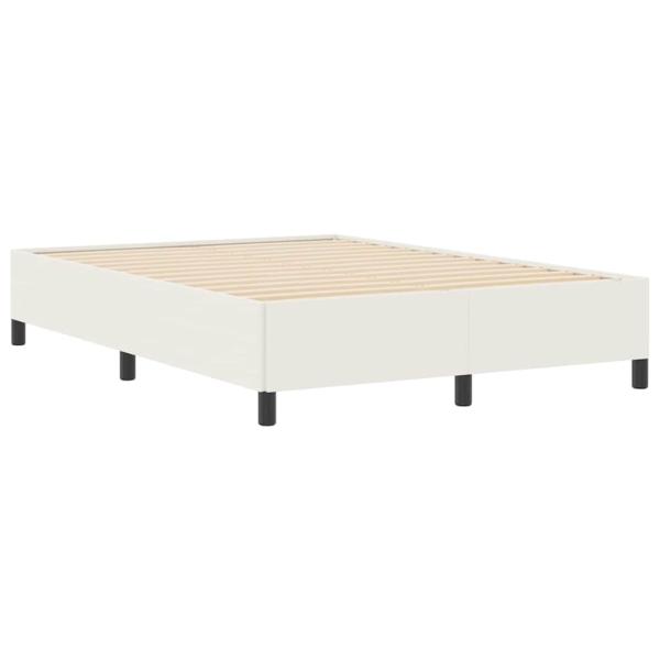 Boxspringbett Creme 140 x 200 cm Cordstoff