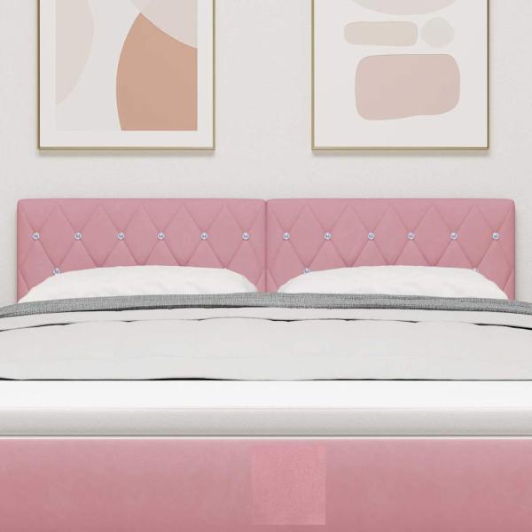 Kopfteil Rosa 144 cm Samt
