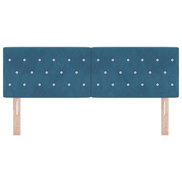 Kopfteil Dunkelblau 160 cm Samt