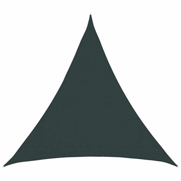 ARDEBO.de - Sonnensegel 2 x 2 x 2 m HDPE Dreieckig Dunkelgrün
