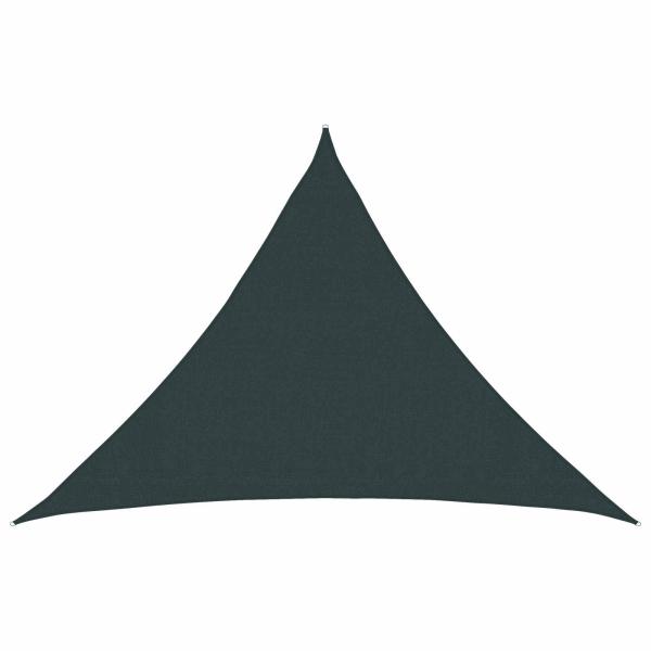 ARDEBO.de - Sonnensegel 7 x 5 x 5 m HDPE Dreieckig Dunkelgrün