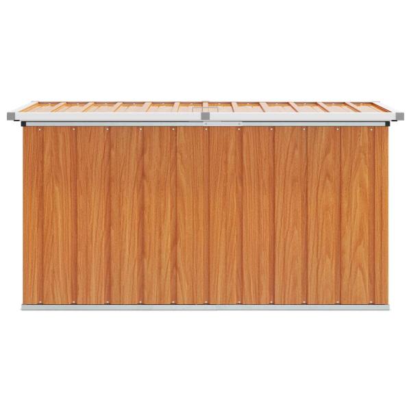 Außenlagerbox Holz 129 x 67 x 65 cm Verzinkter Stahl