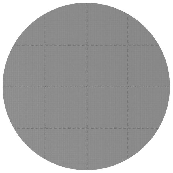 Pool Bodenschutzmatte 16 stk. Ø 235 cm Rund EVA-Schaum Grau