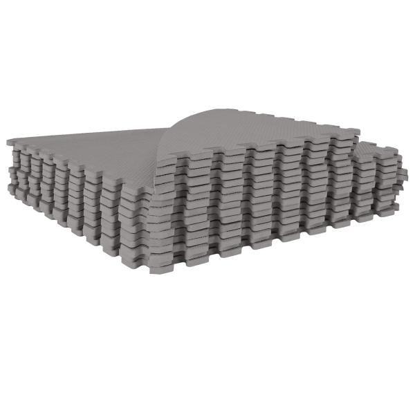 Pool Bodenschutzmatte 16 stk. Ø 235 cm Rund EVA-Schaum Grau
