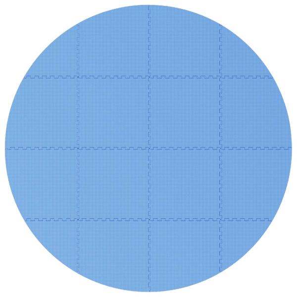 Pool Bodenschutzmatte 16 stk. Ø 235 cm Rund EVA-Schaum Blau