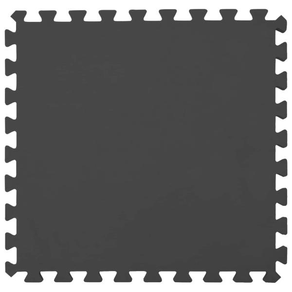 Pool Bodenschutzmatte 25 stk. Ø 292 cm Rund EVA-Schaum Schwarz