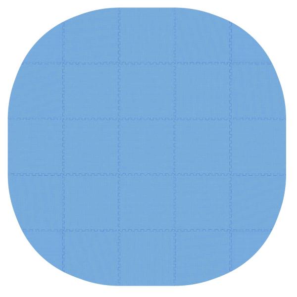 Pool Bodenschutzmatte 25 stk. Ø 292 cm Rund EVA-Schaum Blau