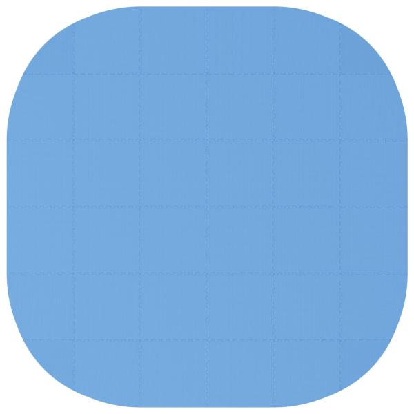 Pool Bodenschutzmatte 36 stk. Ø 350 cm Rund EVA-Schaum Blau
