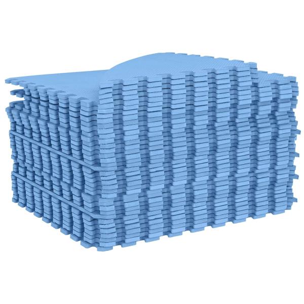Pool Bodenschutzmatte 36 stk. Ø 350 cm Rund EVA-Schaum Blau