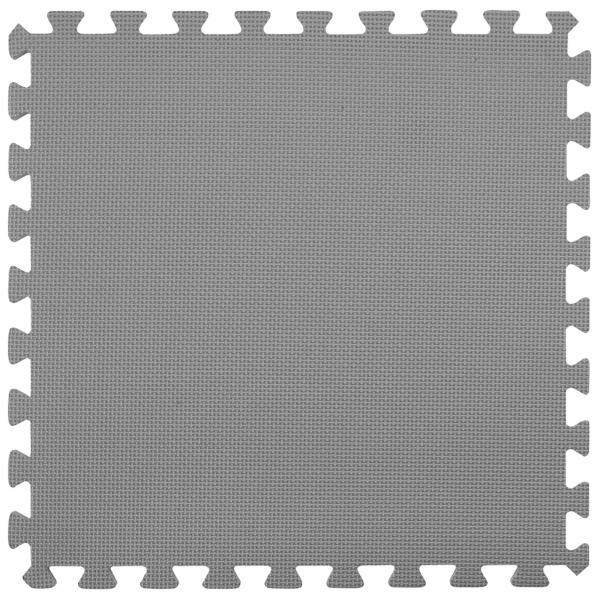 Pool Bodenschutzmatte 49 stk. Ø 408 cm Rund EVA-Schaum Grau