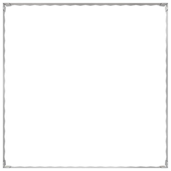 Raseneinfassung 100 x 100 x 20 cm Stahl Silber
