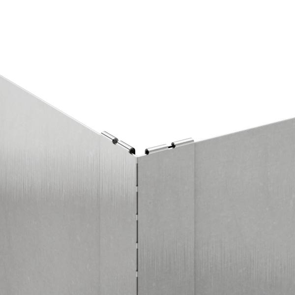 Raseneinfassung 100 x 100 x 20 cm Stahl Silber