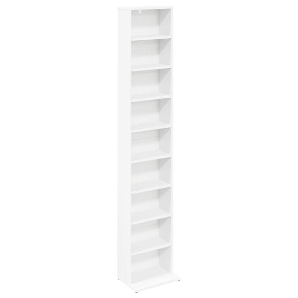 CD Regal 2 Stk. Wei? 33 x 23,5 x 175 cm Holzwerkstoff