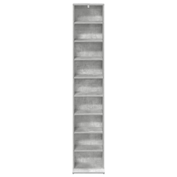 CD Regal Betongrau 33 x 23,5 x 175 cm Holzwerkstoff