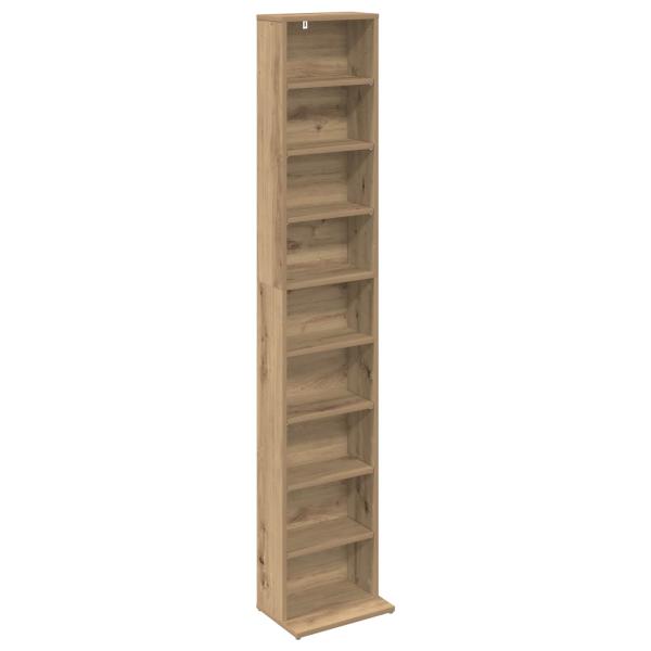 CD Regal Artisan-Eiche 33 x 23,5 x 175 cm Holzwerkstoff