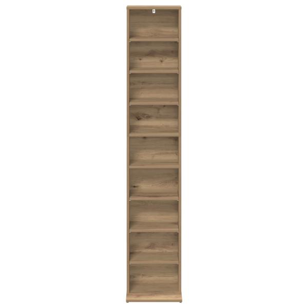 CD Regal Artisan-Eiche 33 x 23,5 x 175 cm Holzwerkstoff