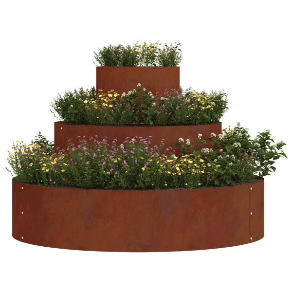 Garten-Pflanzgefäß Rostig 90 x 90 x 20 cm Wetterfeststahl