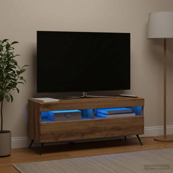 ARDEBO.de - LED-TV-Schrank Artisan-Eiche Holzwerkstoff