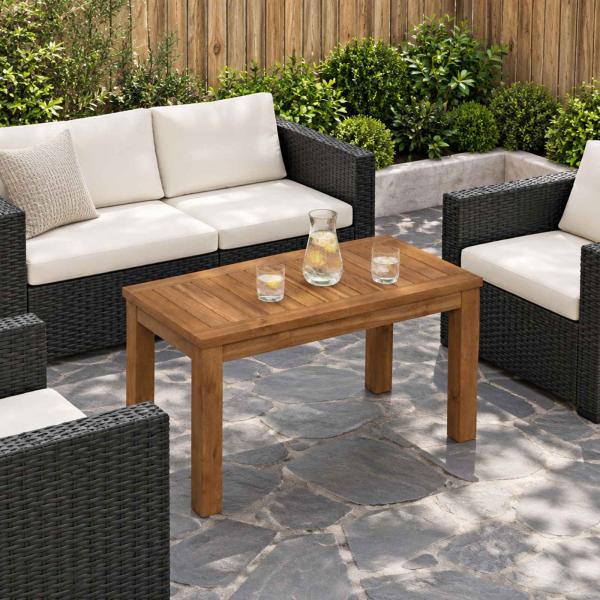 ARDEBO.de - Couchtisch Natur 60,5 x 30 x 36 cm Massivholz Akazie