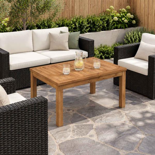 ARDEBO.de - Couchtisch Natur 49 x 68,5 x 36 cm Massivholz Akazie