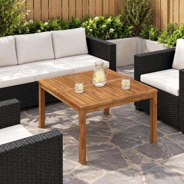 ARDEBO.de - Couchtisch Natur 80 x 80,5 x 45 cm Massivholz Akazie