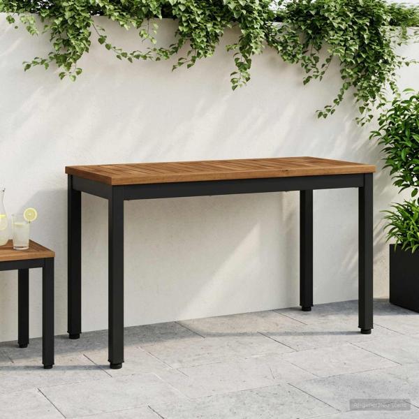ARDEBO.de - Gartenbank 80,5 x 35 x 45 cm Massivholz Akazie Rechtwinklig