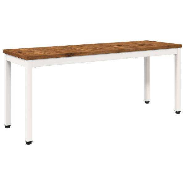 Gartenbank 108,5 x 35 x 45 cm Massivholz Akazie Rechtwinklig