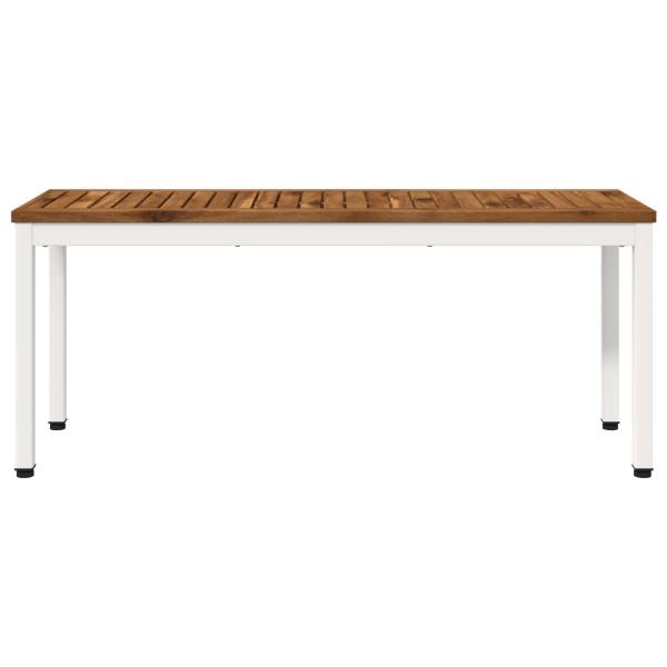 Gartenbank 108,5 x 35 x 45 cm Massivholz Akazie Rechtwinklig
