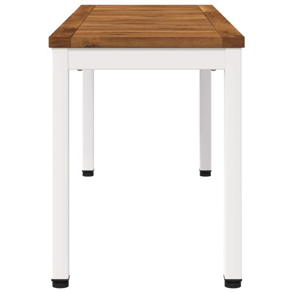 Gartenbank 108,5 x 35 x 45 cm Massivholz Akazie Rechtwinklig