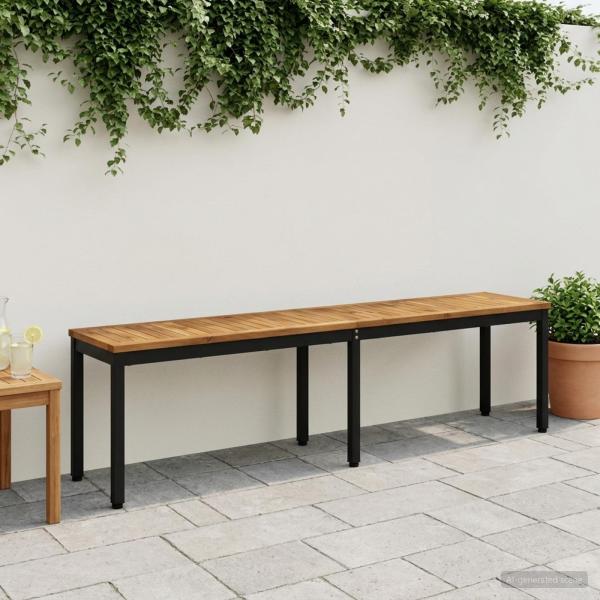 ARDEBO.de - Gartenbank 161 x 35 x 45 cm Massivholz Akazie Rechtwinklig
