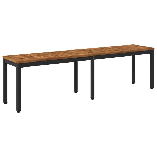 Gartenbank 161 x 35 x 45 cm Massivholz Akazie Rechtwinklig
